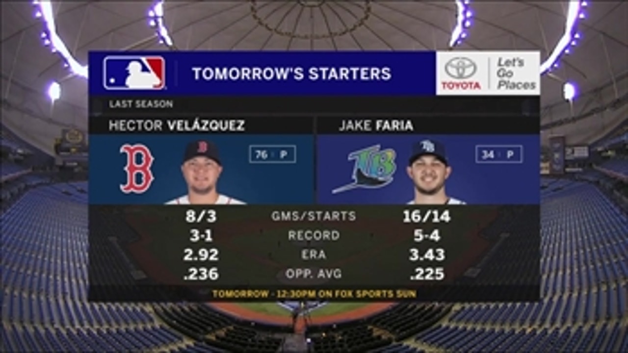 Jake Faria makes season debut for Rays in finale vs. Red Sox