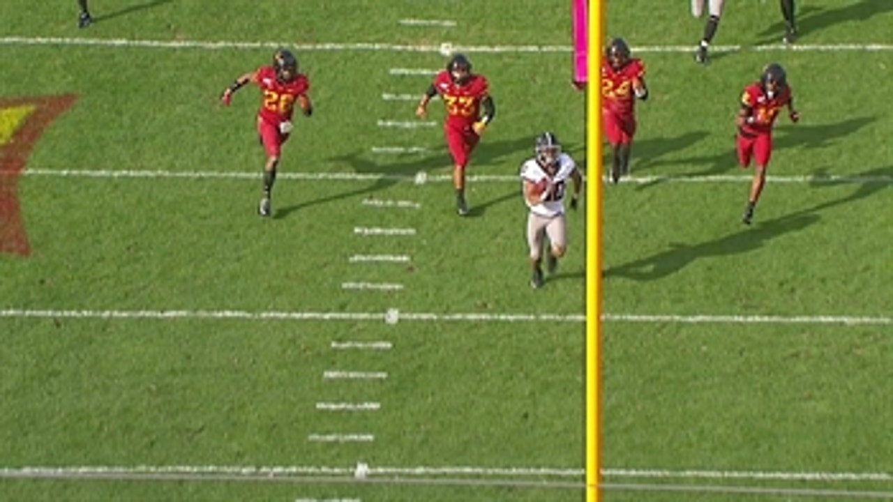 Chuba Hubbard leaves defenders in his dust on explosive 65-yard touchdown run