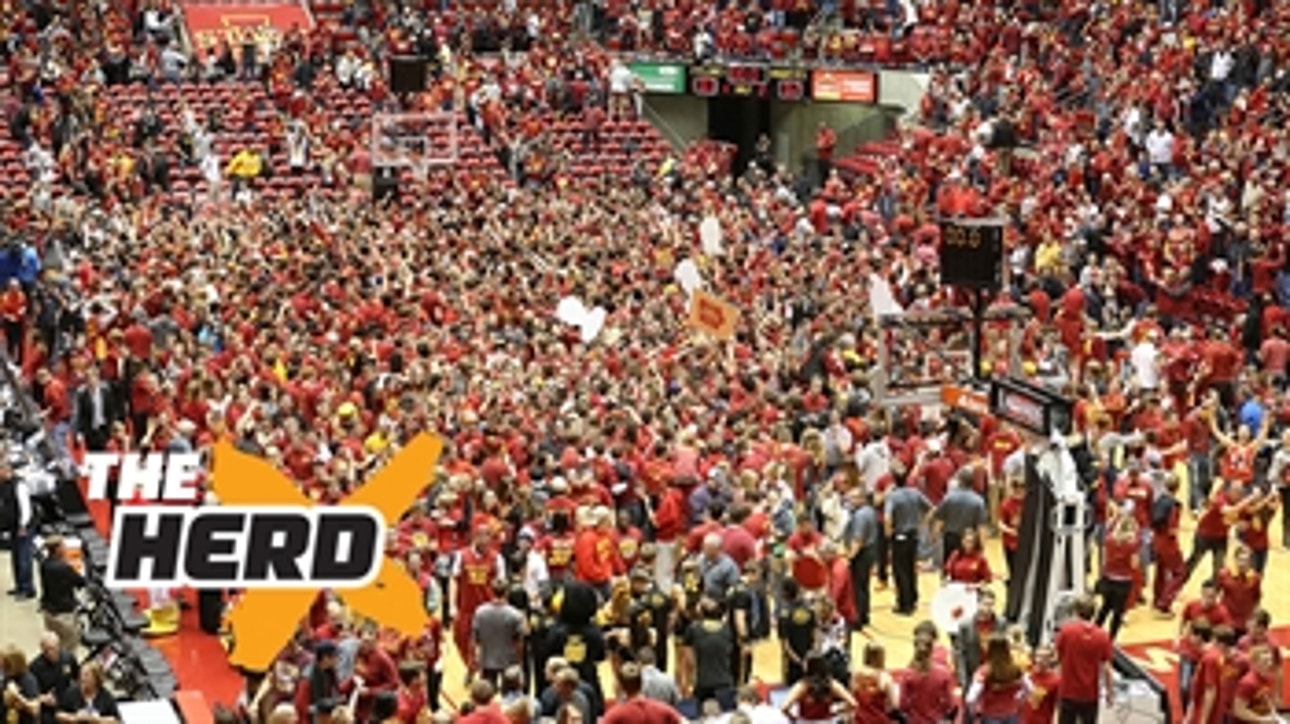 Here's what it probably sounded like when Iowa State fans stormed the court - 'The Herd'