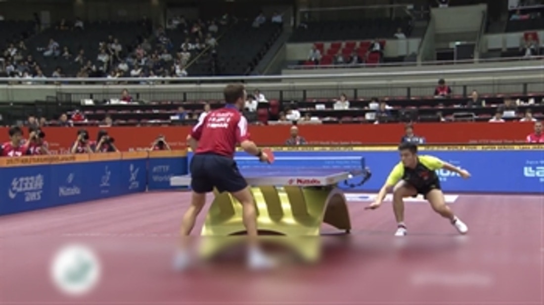 A pro table tennis player pulled off an insane trick shot that left us shaking our heads