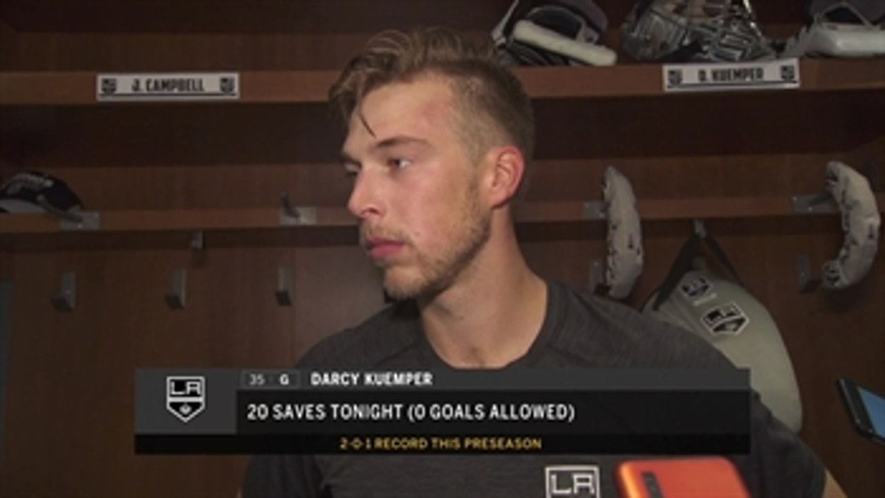 Kuemper postgame: 'I was able to see the puck well'
