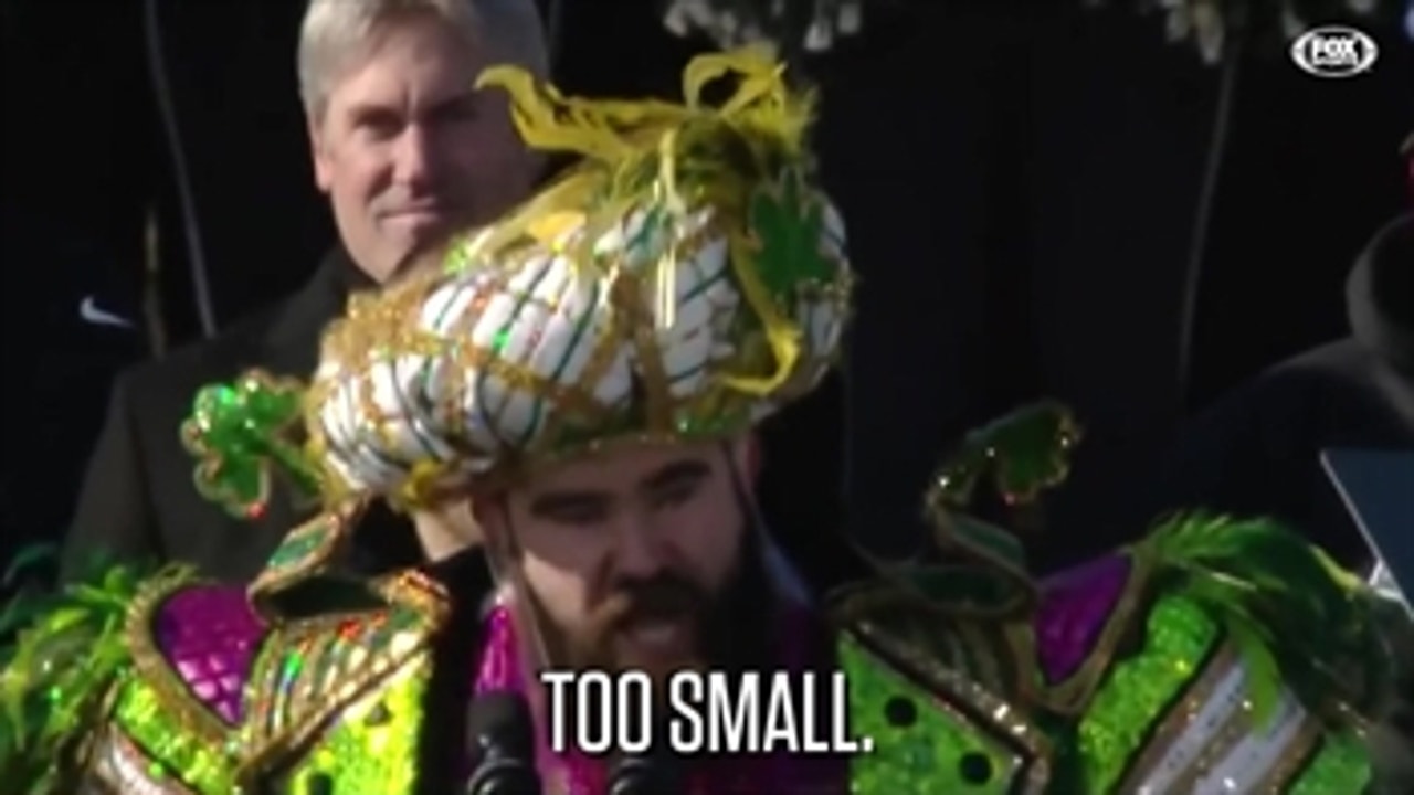 Jason Kelce's Super Bowl parade speech works perfectly for the Eagles' TNF win over the Giants