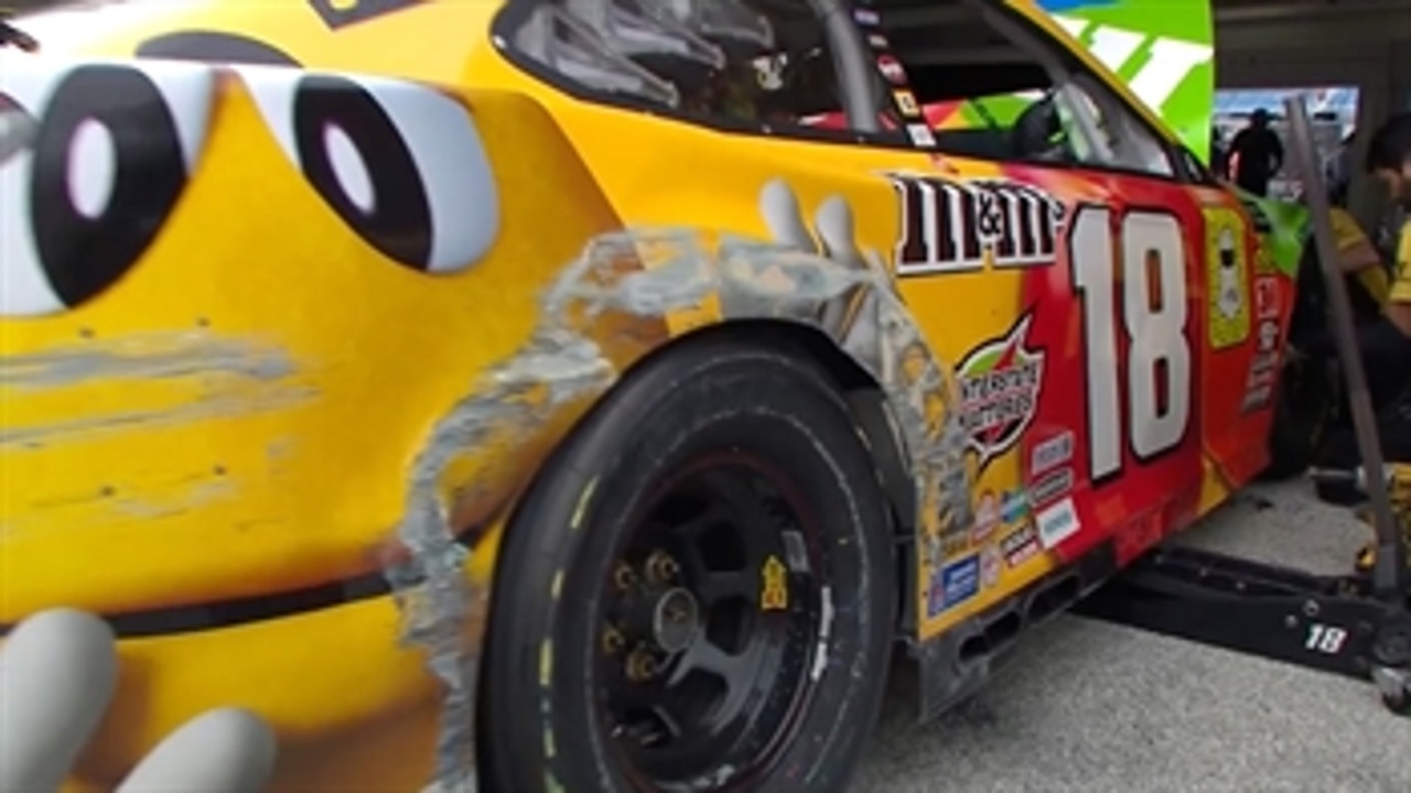 Kyle Busch scrapes the wall in final practice | 2018 HOMESTEAD-MIAMI