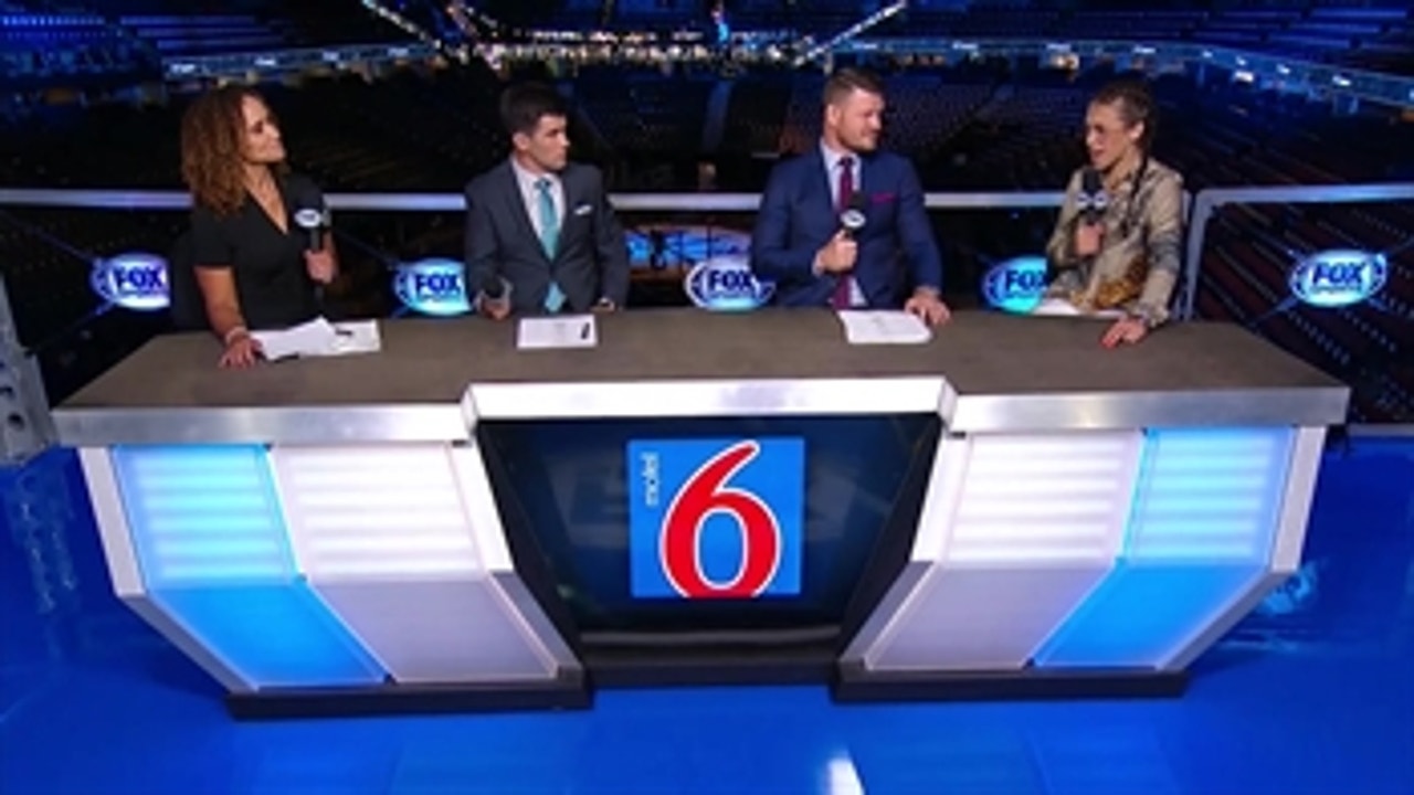 Joanna Jedrzejczyk stops by the desk to talk about her win at UFC Fight Night | INTERVIEW | UFC FIGHT NIGHT