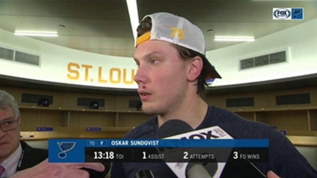 Sundqvist after Blues' streak ends: 'We just need to start a new one'