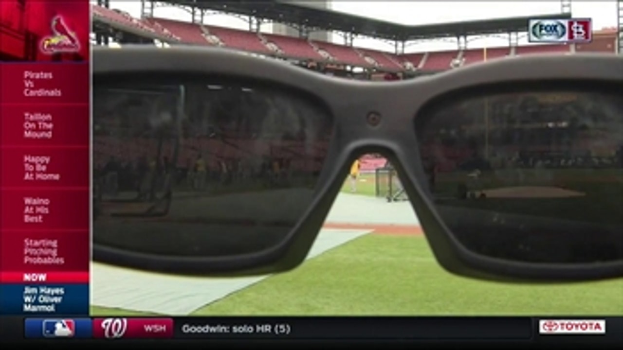 Oliver Marmol talks about Cardinals' infield training glasses