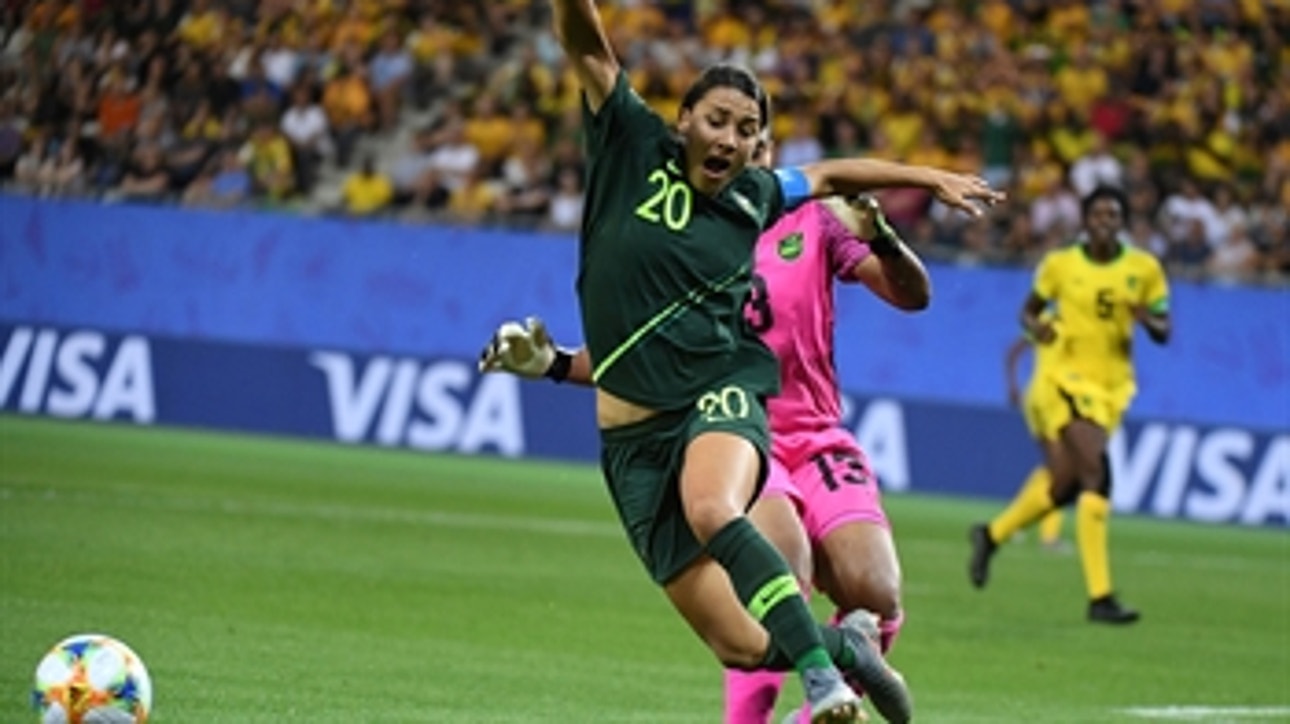 Australia's Sam Kerr scores her 4th goal vs. Jamaica ' 2019 FIFA Women's World Cup™