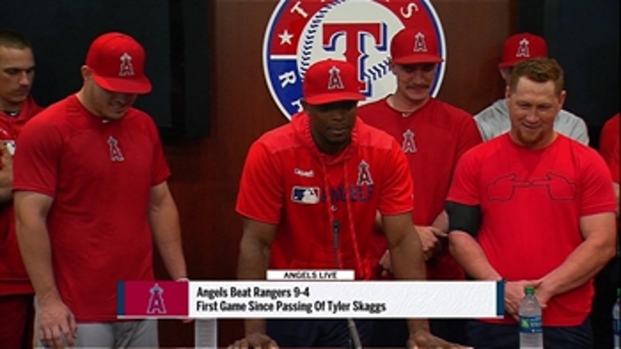 Justin Upton sheds tears speaking on Tyler Skaggs' memory
