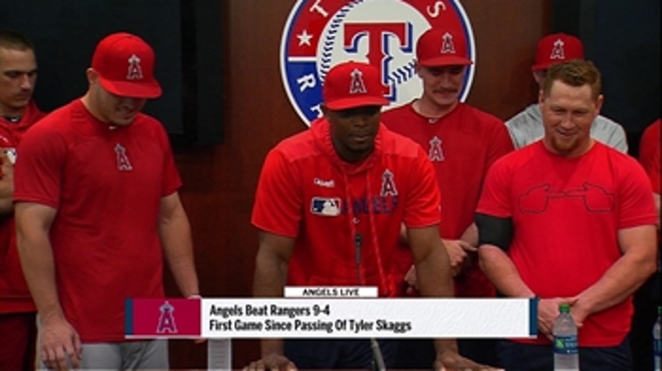 Justin Upton sheds tears speaking on Tyler Skaggs' memory