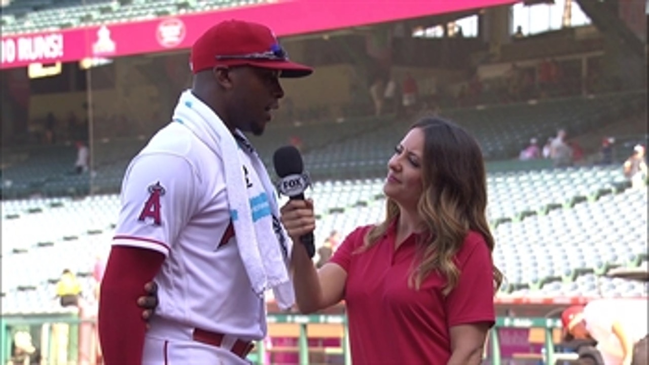 Justin Upton relives his first four-hit game as an Angel