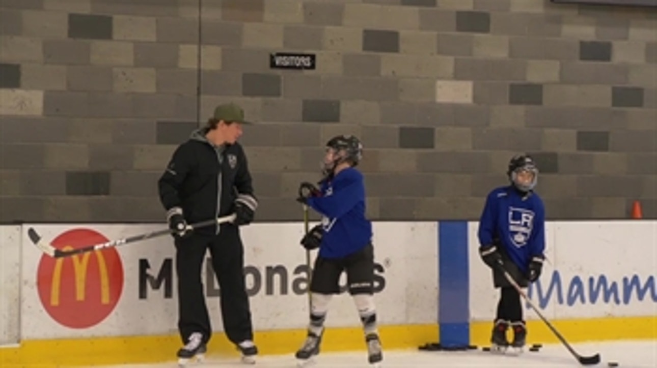 Tyler Toffoli spends time with JR Kings