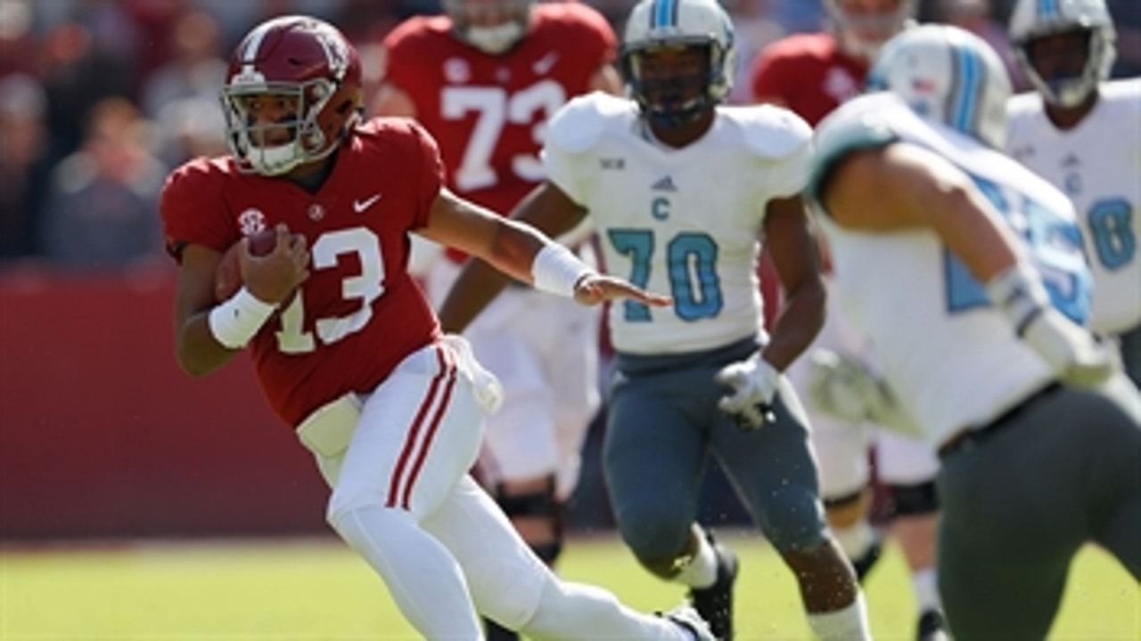 Alabama Crimson Tide rolled to a 50-17 victory over The Citadel Bulldogs