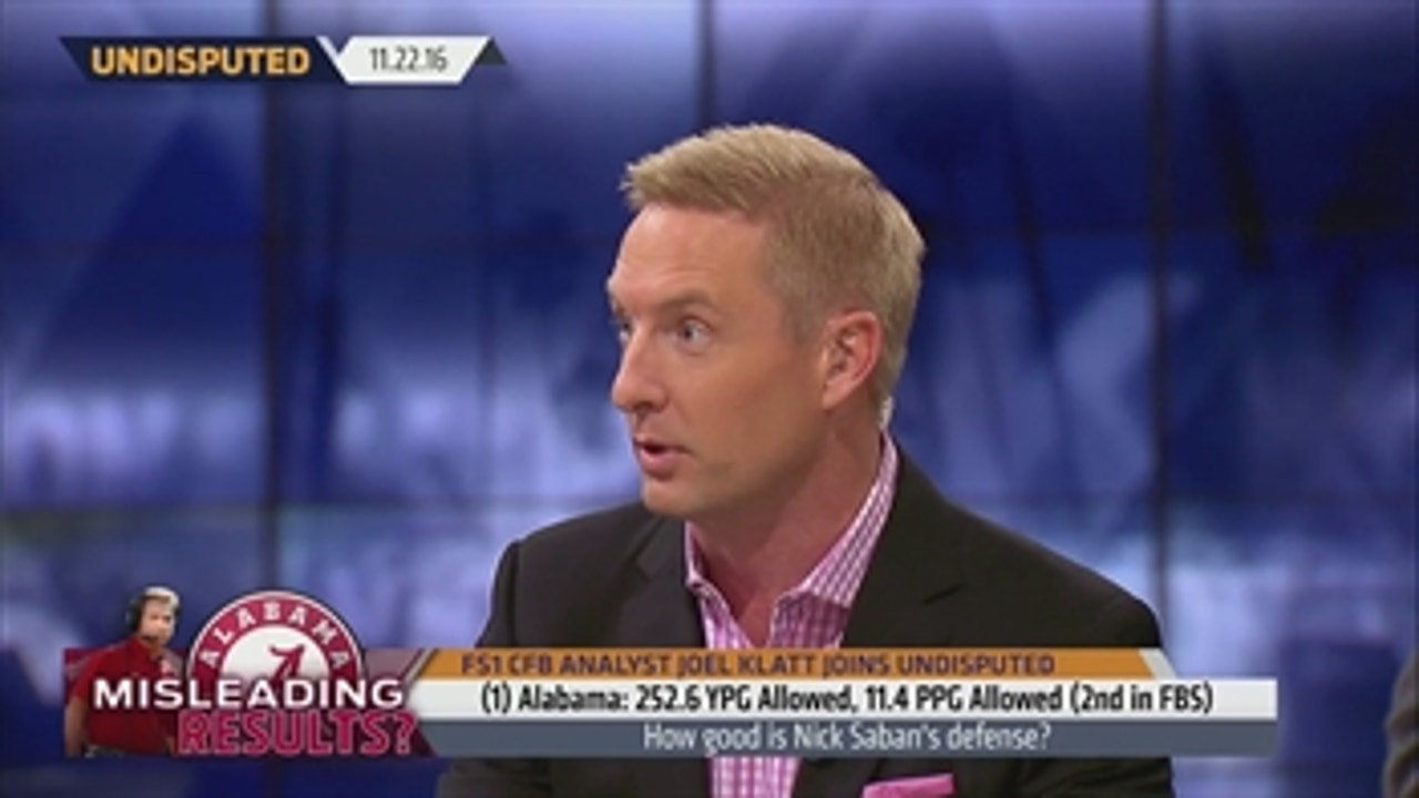Joel Klatt explains to Skip why is is dead wrong about Nick Saban and Alabama ' UNDISPUTED