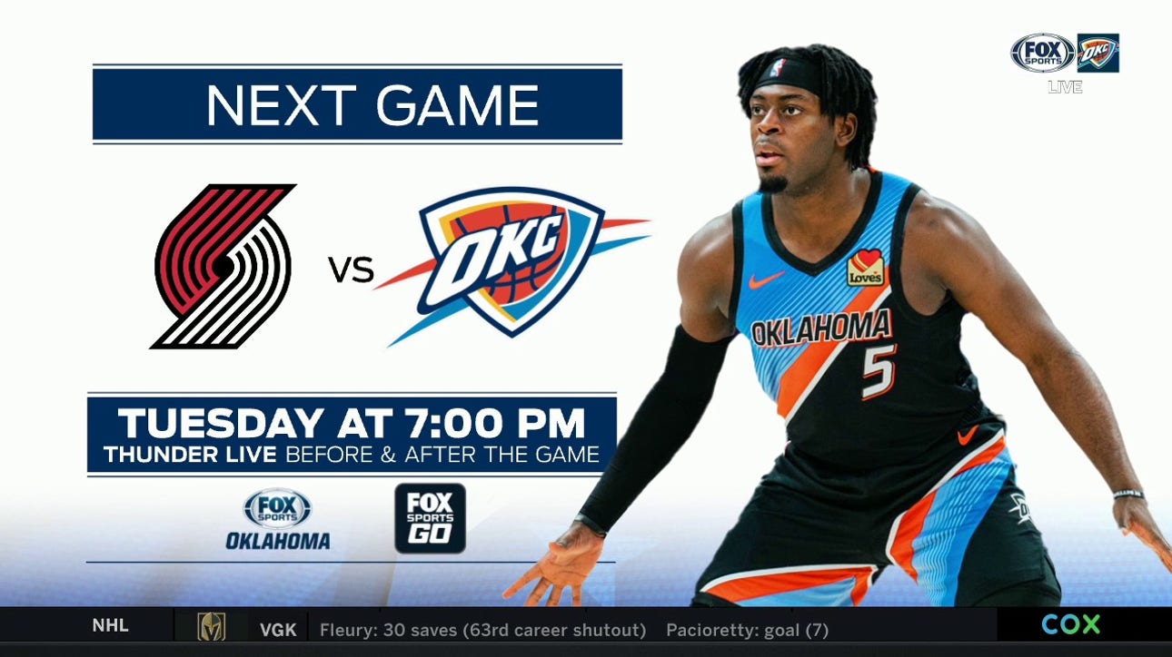 Previewing Thunder vs. Trail Blazers ' Thunder Live