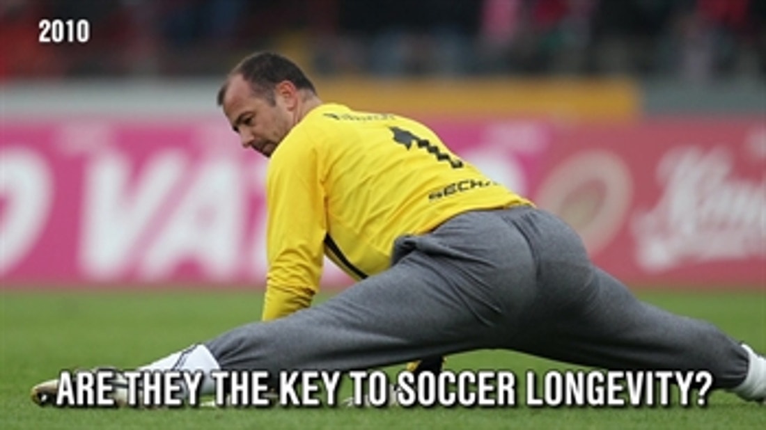 Hungary's goalkeeper has worn grey sweatpants for nearly 20 years