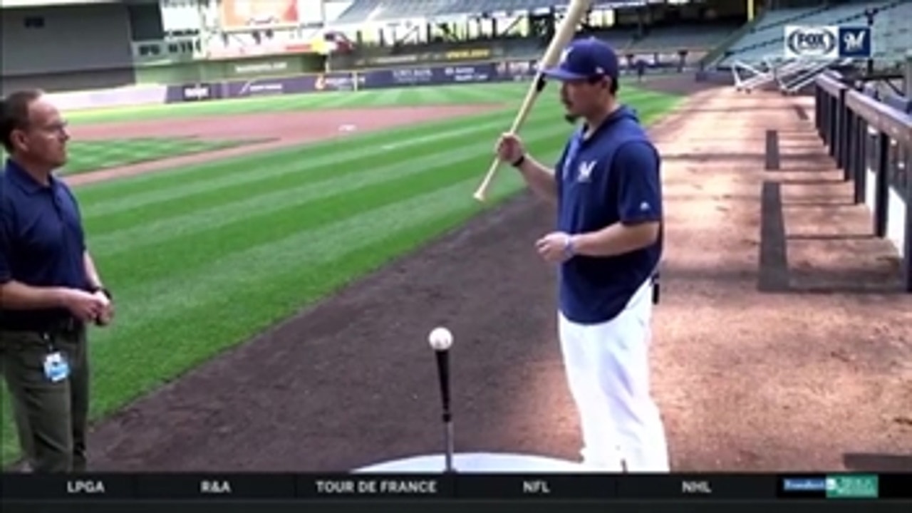 Brewers' Hiura walks us through hitting routine