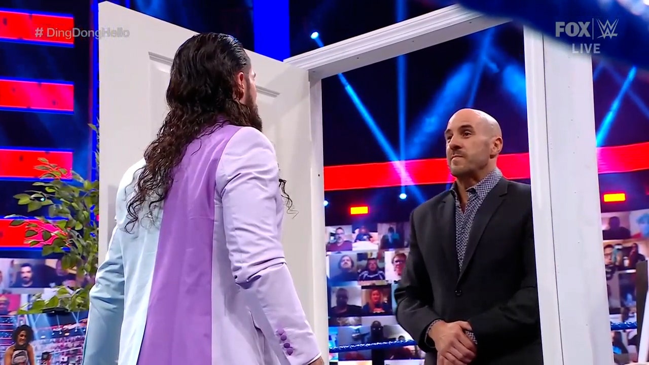 Cesaro ambushes Seth Rollins on Bayley's Ding Dong Hello