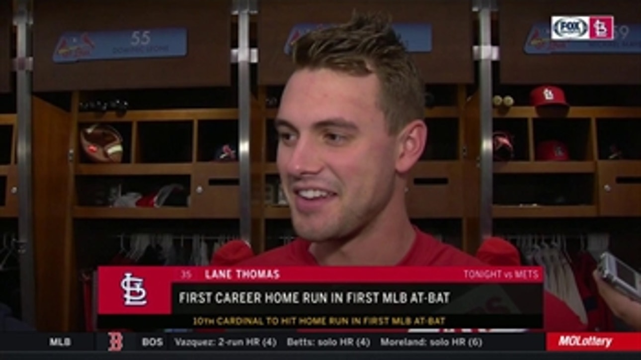Lane Thomas on curtain call after first homer: 'That was the coolest part'
