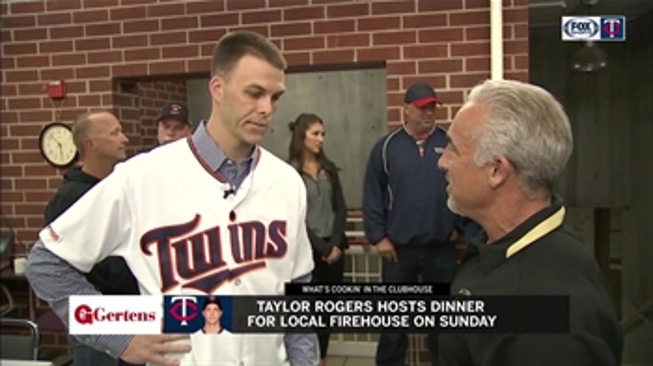 Twins reliever Rogers hosts dinner for firefighters