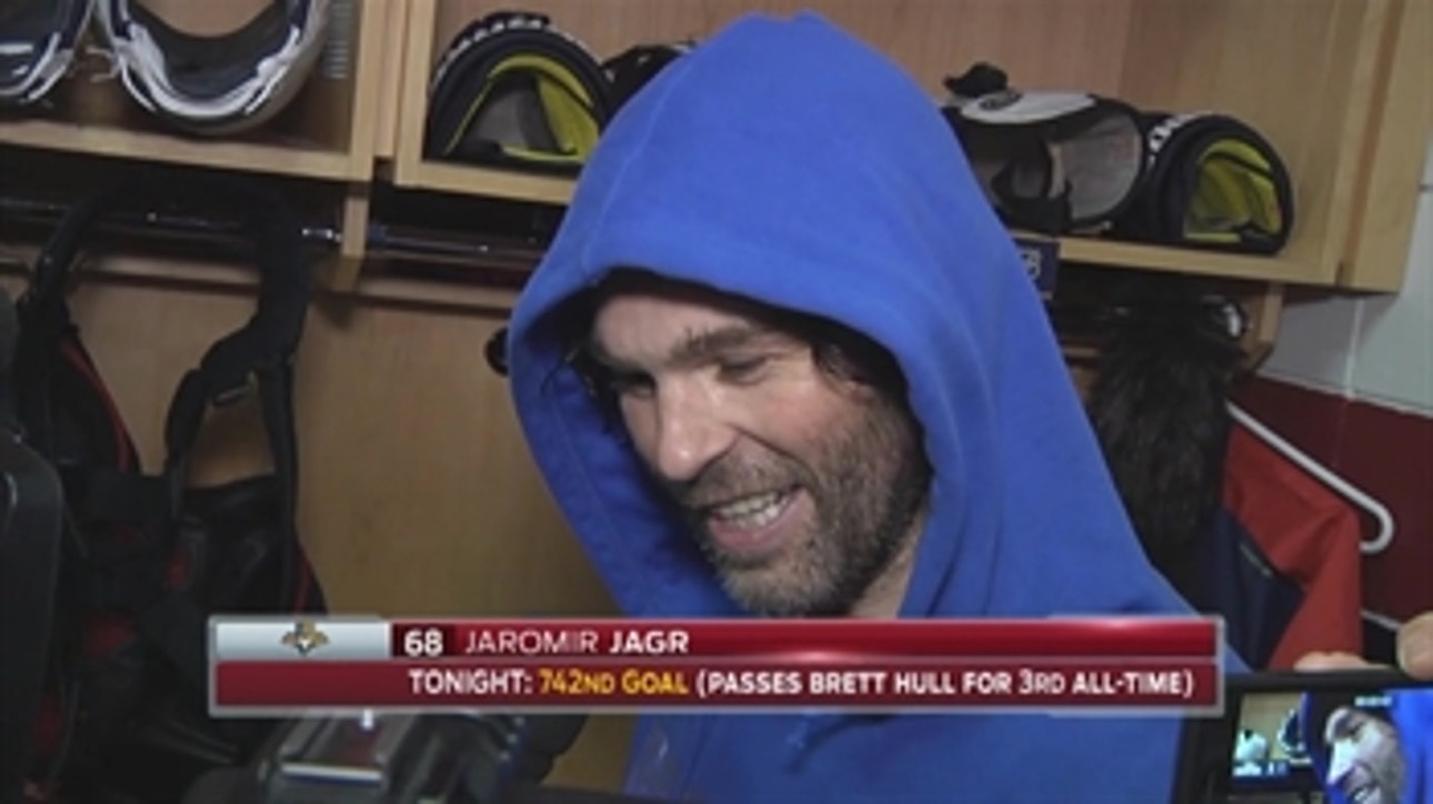 Jaromir Jagr on passing Brett Hull: 'It's great, but I don't really think about it'