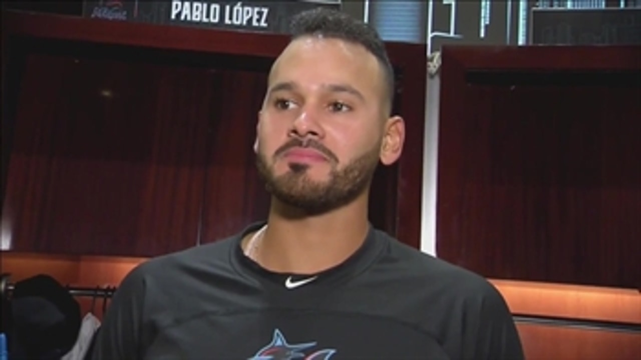 Marlins starter Pablo Lopez on his outing tonight, execution of pitches