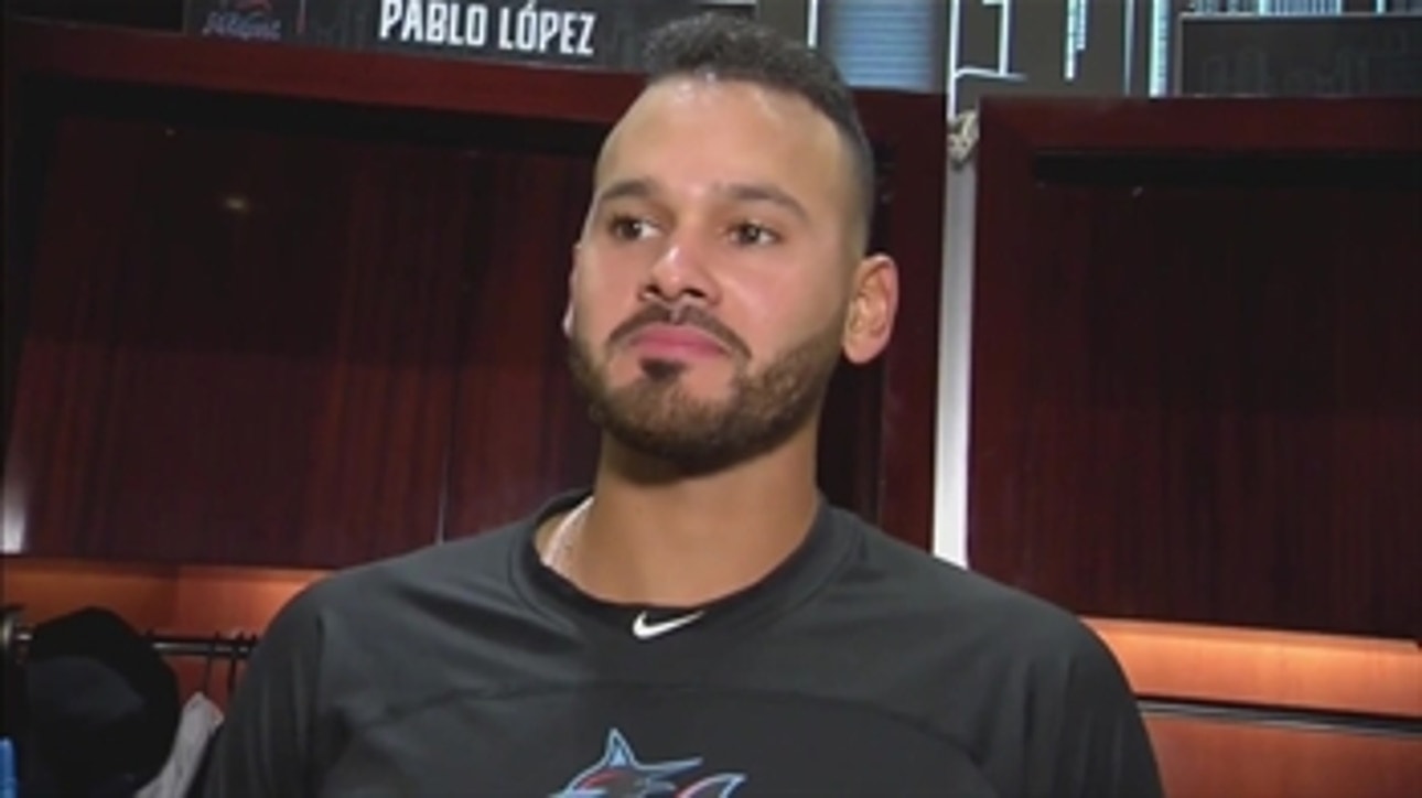 Marlins starter Pablo Lopez on his outing tonight, execution of pitches