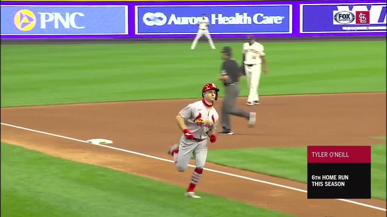 WATCH: O'Neill, Miller go deep as Cards beat Brewers in Game 1 of doubleheader