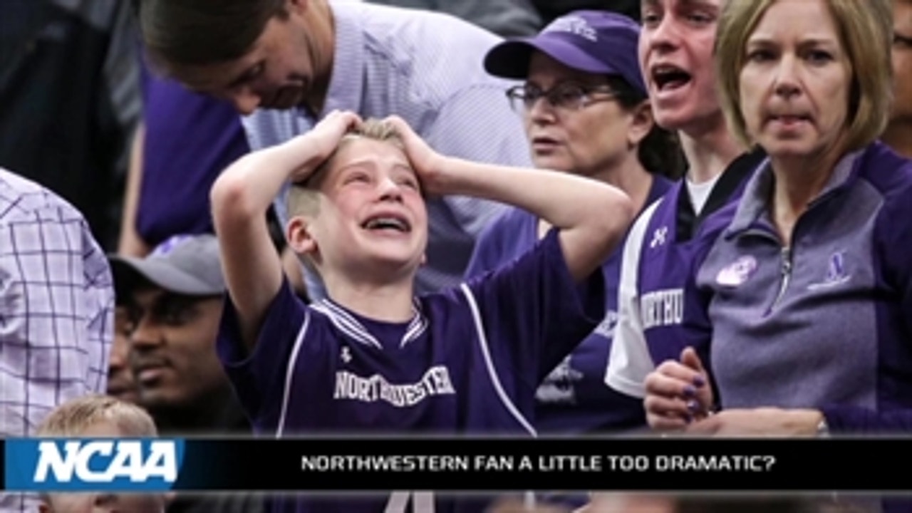 Young Northwestern fan a little too passionate