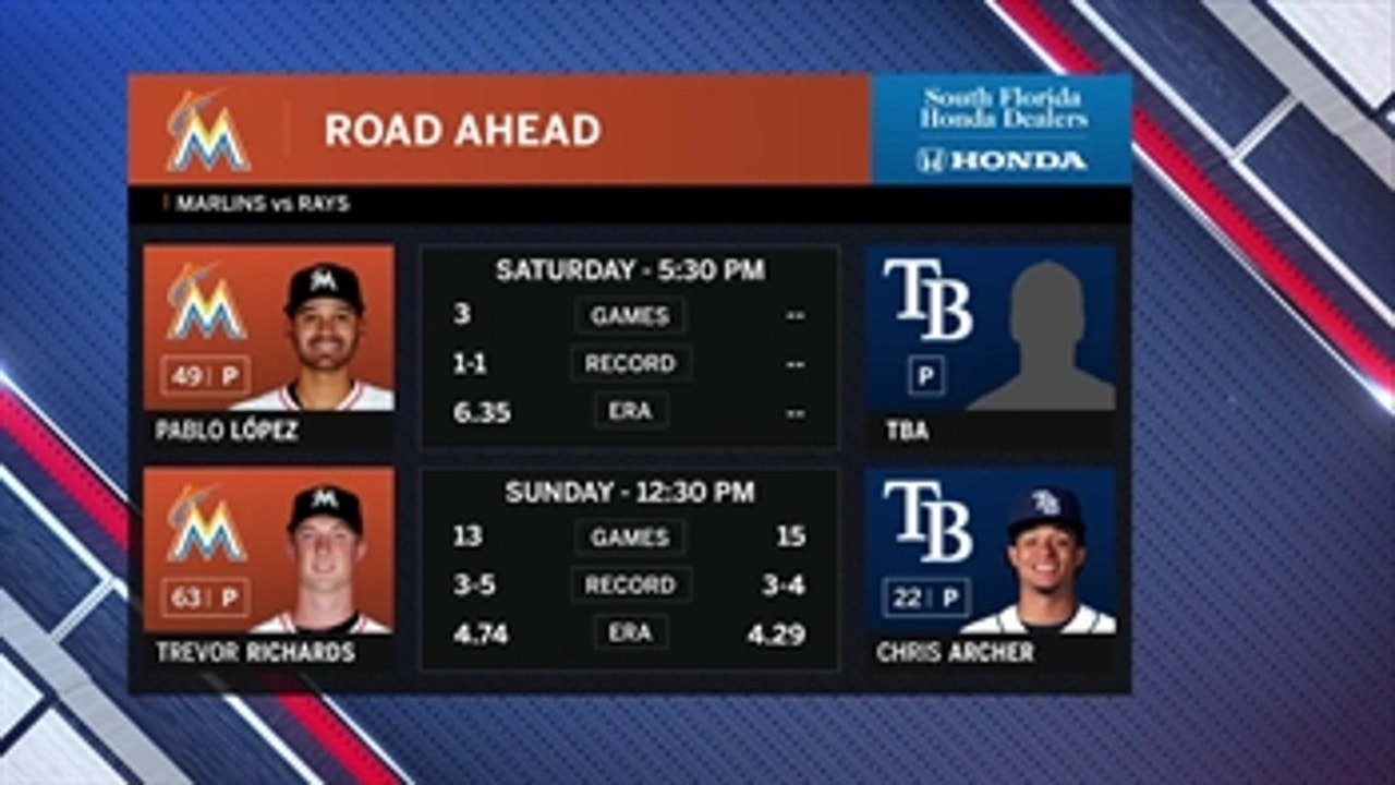 Pablo Lopez takes to the mound to face Ryne Stanek in Game 2 of Citrus Series