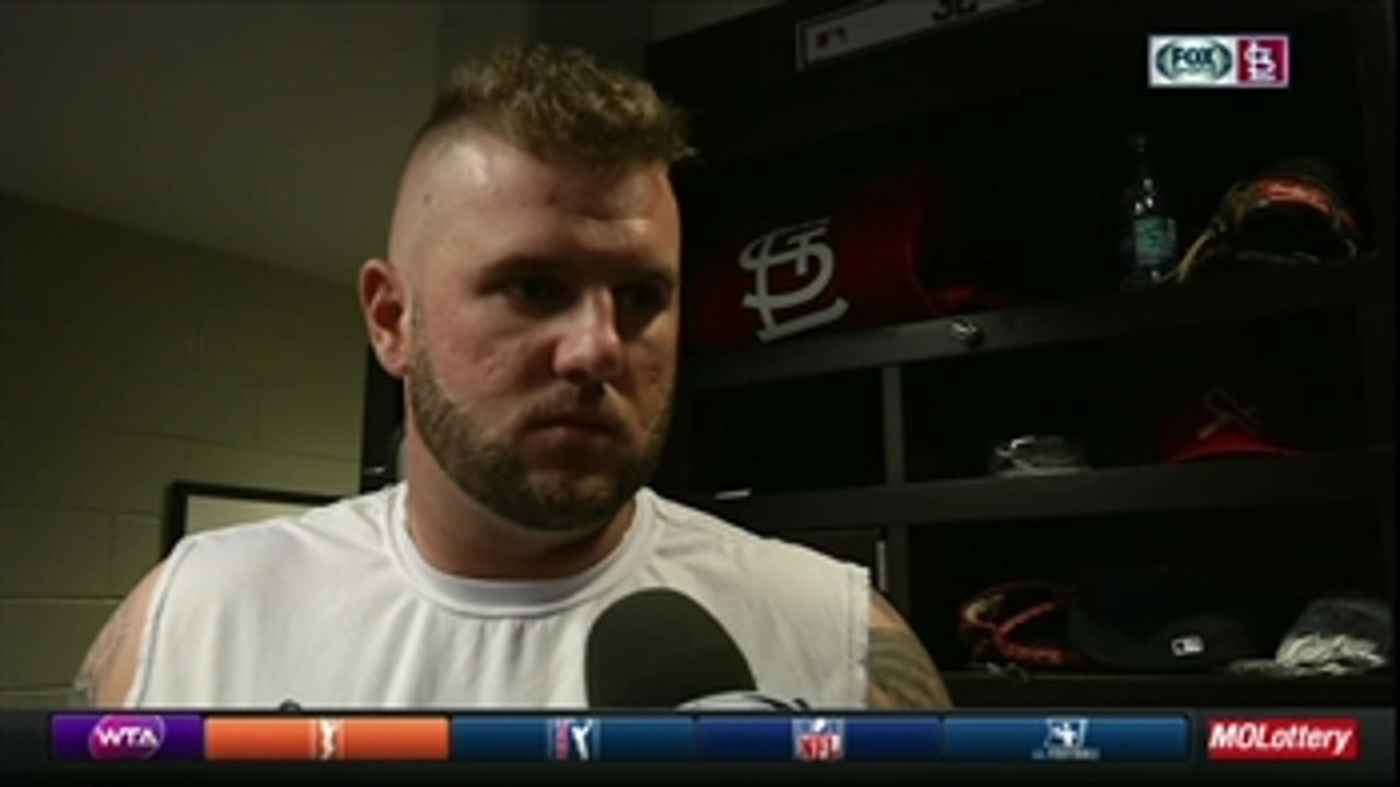 Matt Adams explains why he exited Thursday's game early