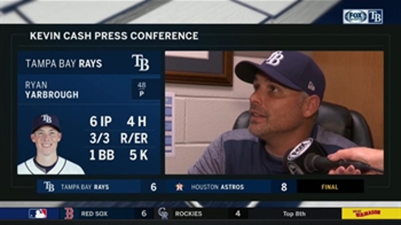 Kevin Cash recaps Rays' 8-6 loss to Gerrit Cole, Astros