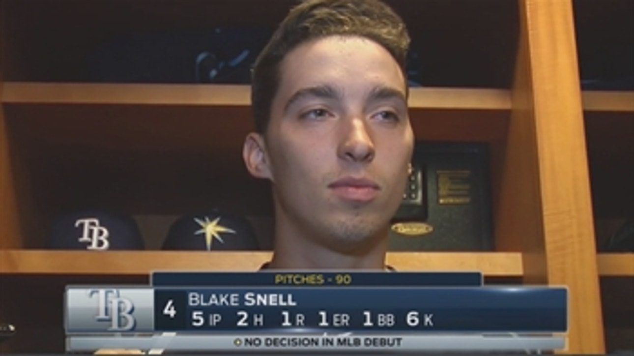 Blake Snell says nerves were there in first MLB start