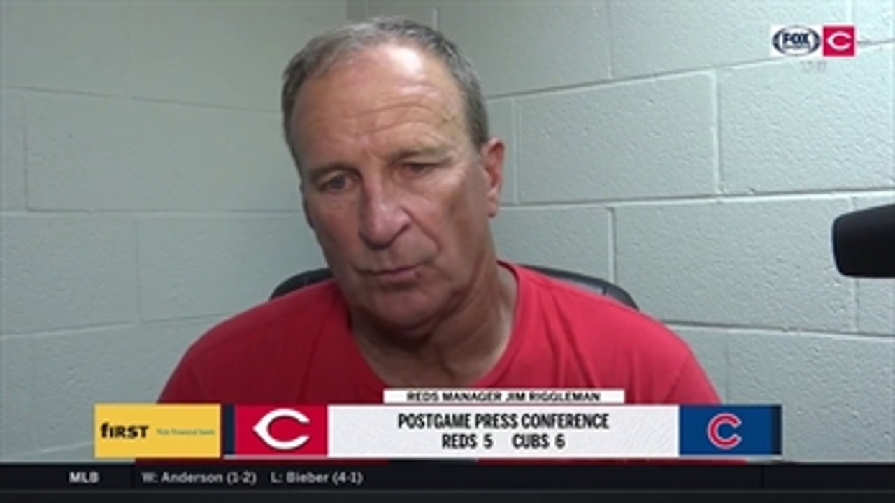 Reds skipper Jim Riggleman says finale had everything, but team is past moral victories