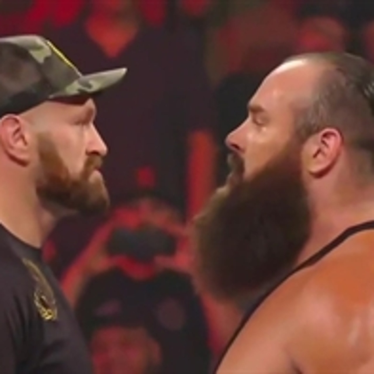Tyson Fury and Braun Strowman go at it in the ring on Monday Night