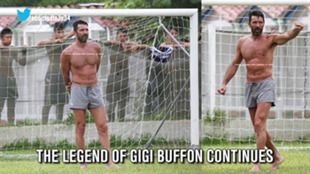 Italian legend Gigi Buffon steps in net while on vacation