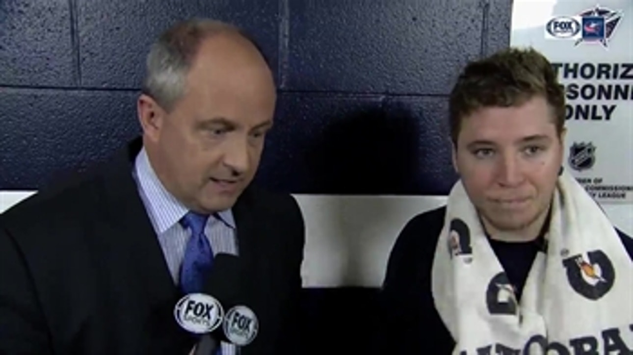 Cam Atkinson after much needed win for the Blue Jackets