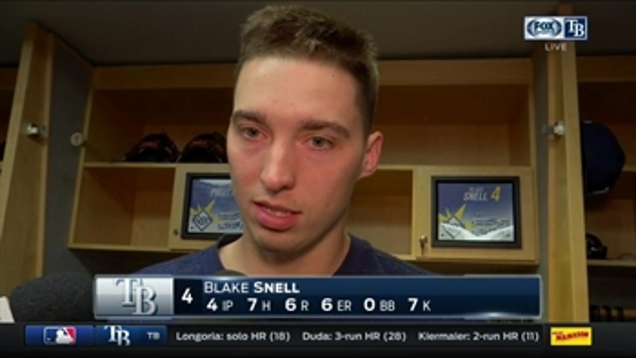 Rays' Blake Snell: 'I didn't execute how I have been'