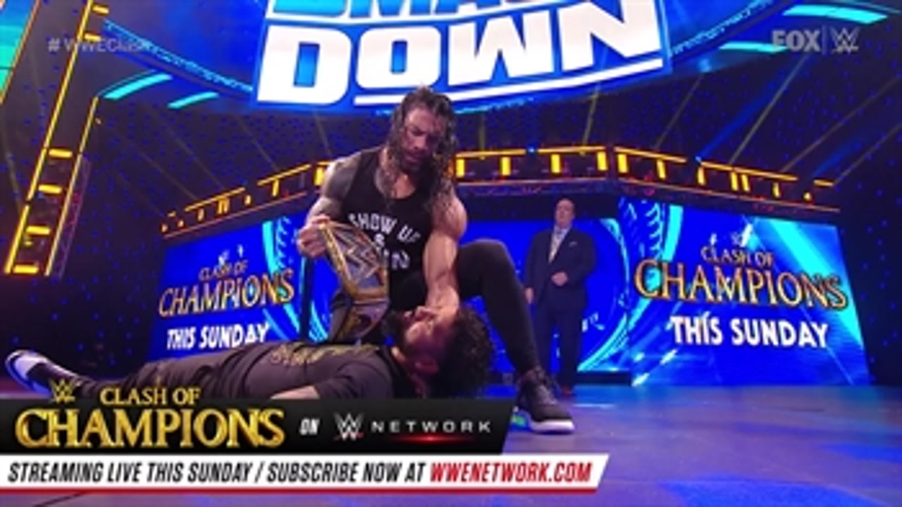 Roman Reigns delivers Superman Punch to Jey Uso before title showdown:  SmackDown, Sept. 25, 2020 | FOX Sports