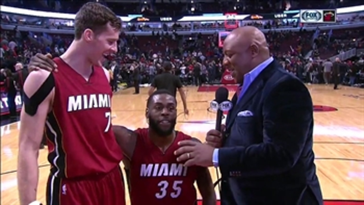Goran Dragic, Willie Reed team up for postgame interview