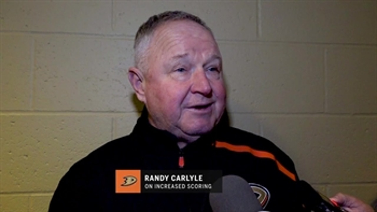 Ducks head coach Randy Carlyle comments on the increased scoring trend around the NHL