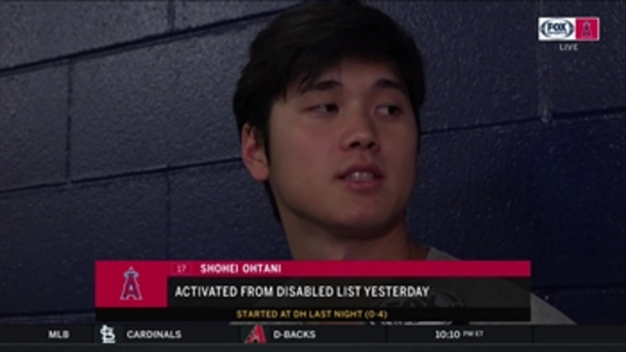 Shohei Ohtani talks about his return to the Angels' lineup