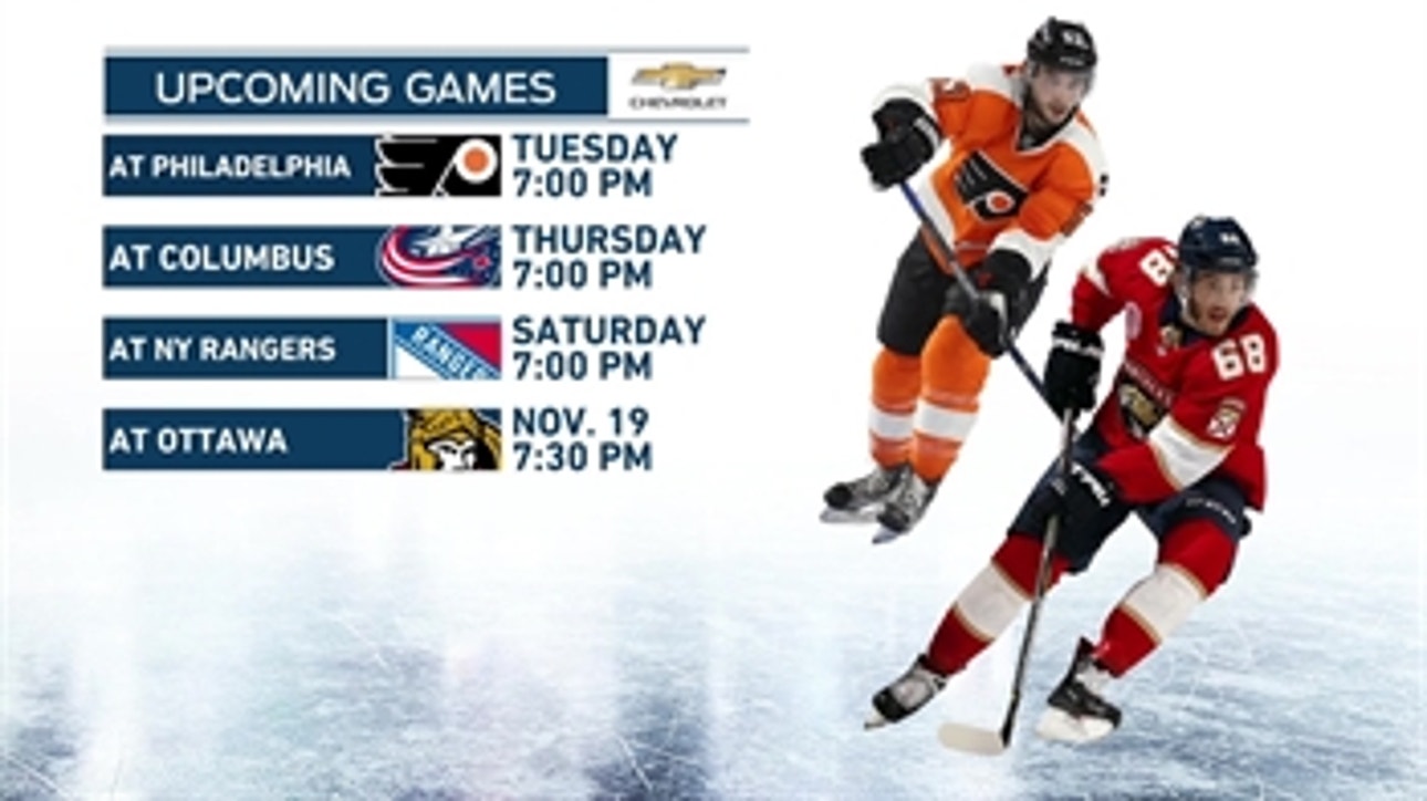 Panthers carry 4-game winning streak into showdown with Flyers