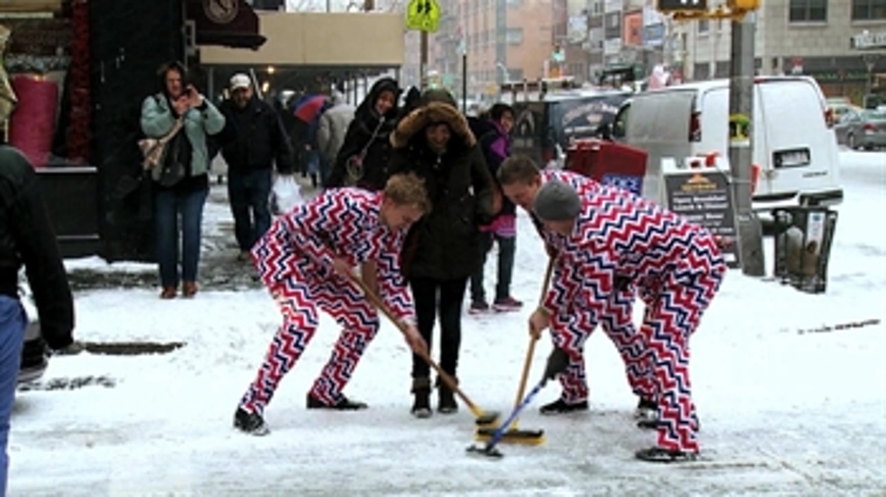 The Norwegian Curling Team sweep up NYC