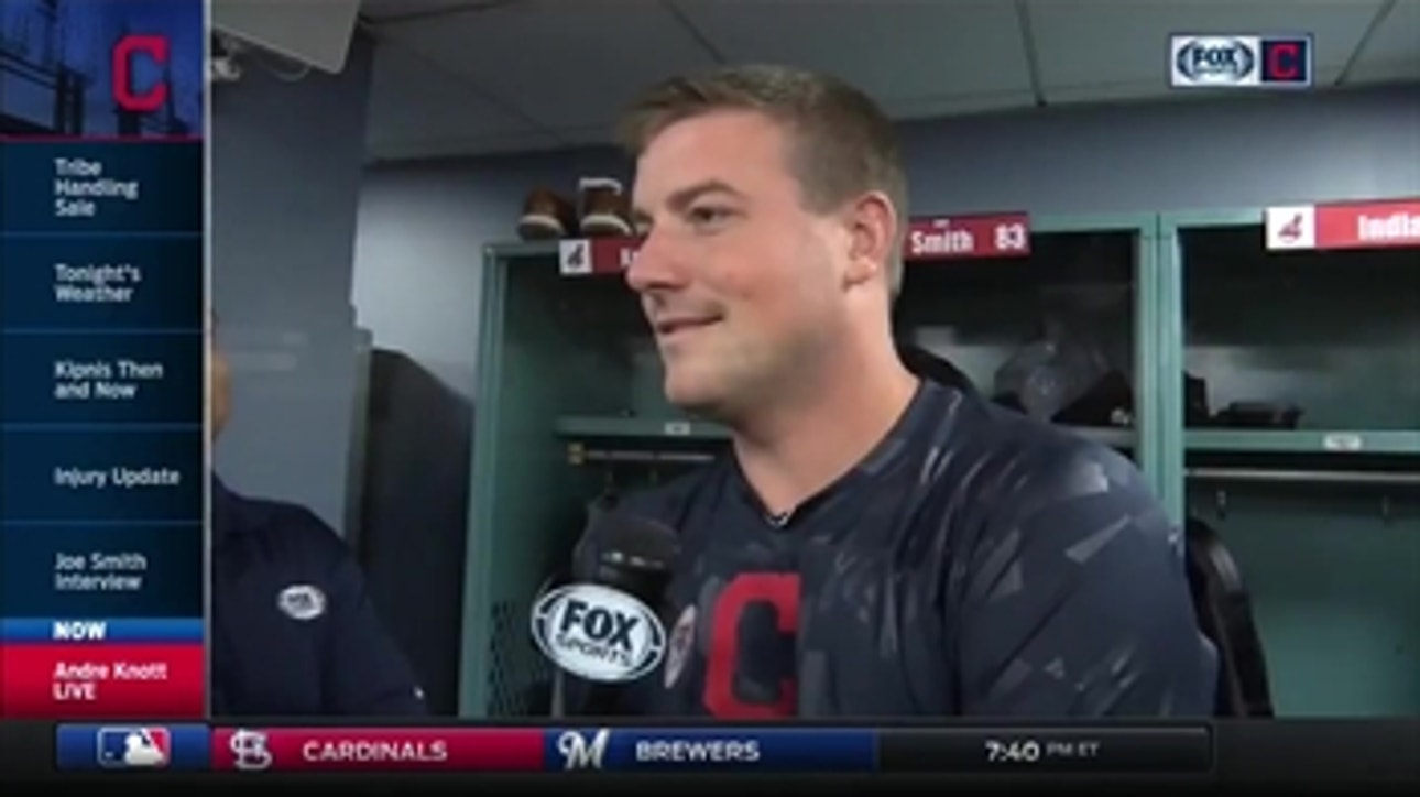 Joe Smith is glad to be back in Indians bullpen