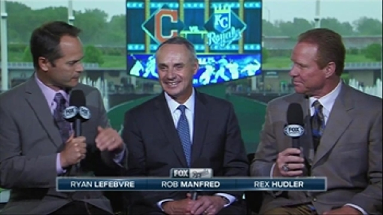 Rob Manfred in FOX Sports Kansas City booth