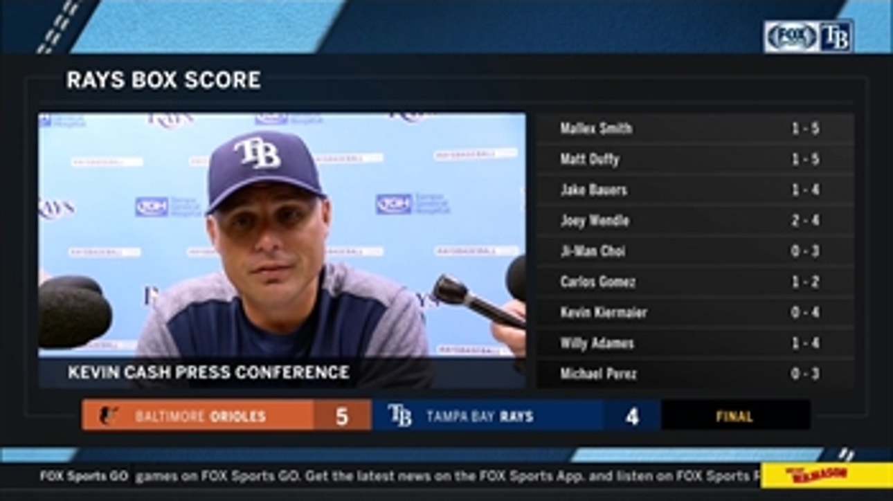 Kevin Cash on loss to Orioles: ‘We fell short’