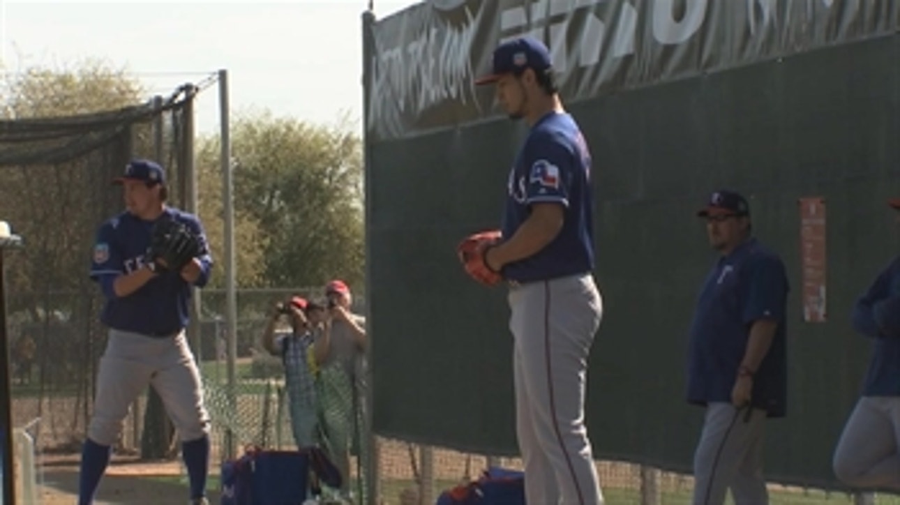 Yu Darvish Pitching Off Full Mound For First Time