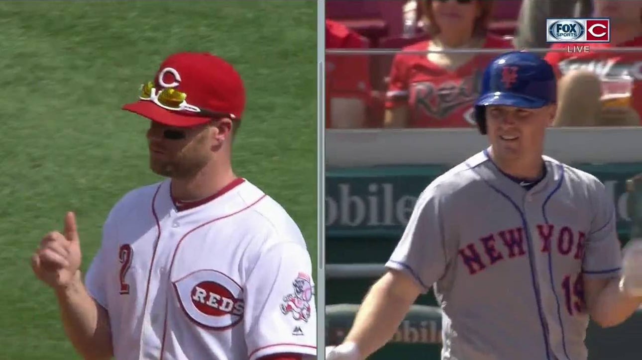 Cozart on seeing Jay Bruce in a Mets uniform: 'It's kind of weird'