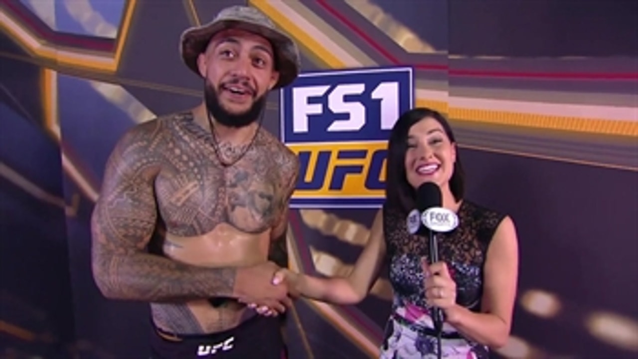 Tyson Pedro talks to Megan Olivi post-fight ' INTERVIEW ' UFC 221