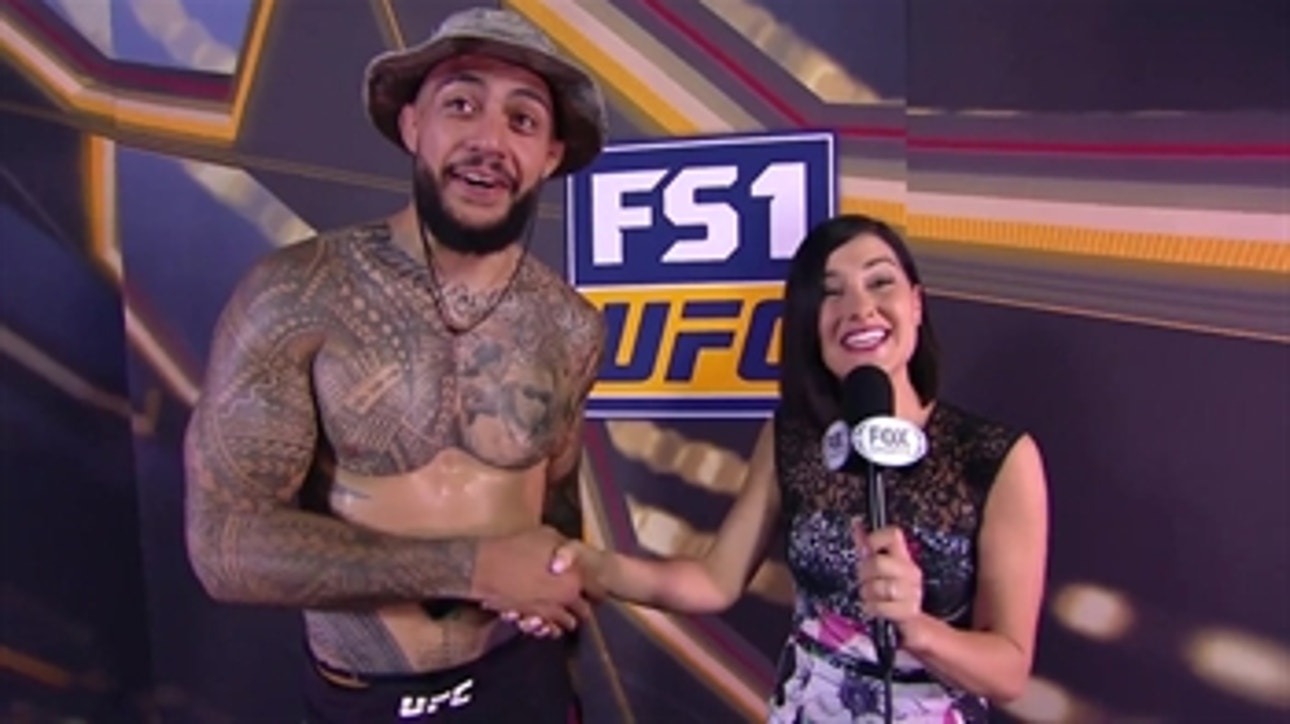Tyson Pedro talks to Megan Olivi post-fight ' INTERVIEW ' UFC 221